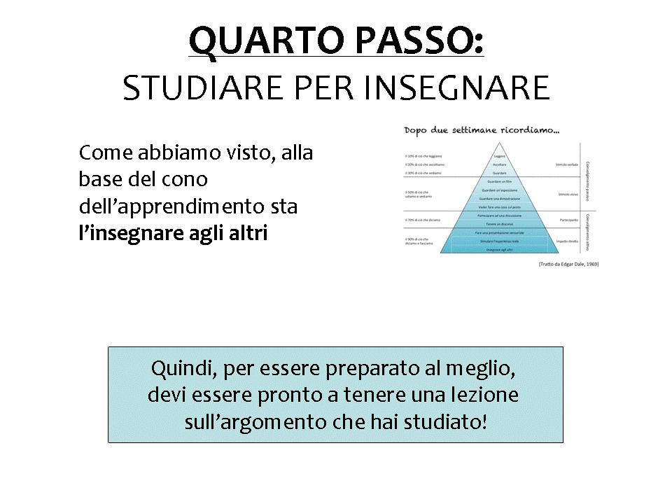 Aver chiaro l ordine logico dei concetti Conoscere i termini appropriati Prevedere