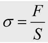 Azioni interne (definizione di tensione o sforzo) F 1 F σ F 2