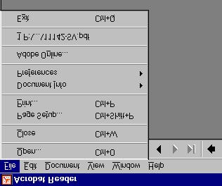 5. Acrobat Reader 5.1 nstallazione 1. nserire il CD-ROM nel lettore CD-ROM. 2. Selezionare Run (Esegui) dal menu Start (Avvio). 3. Digitare [D:\ACROBAT\SETUP.EXE] e fare clic su OK per continuare. 4.