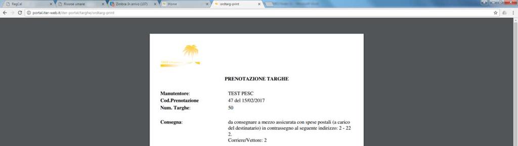 Il plico contenente le targhe sarà disponibile per il ritiro presso uno qualunque degli uffici regionali indicati sul portale.