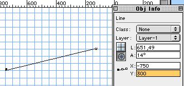 Selezioniamo sinistra col mouse Inseriamo Y=300 Ecco il risultato.