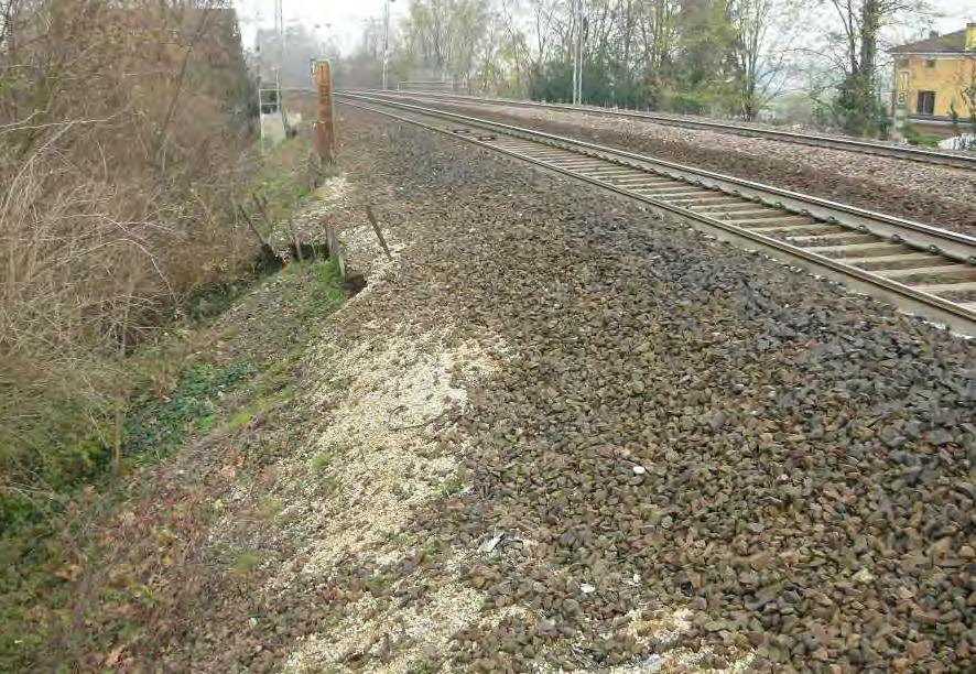 Dissesti della sede ferroviaria Sezione