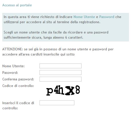 Leggere l'informativa di legge, concedere il consenso al trattamento dei dati e fare clic su REGISTRATI.