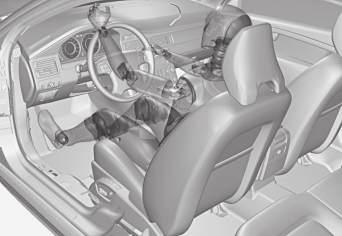 Gli airbag laterali dei sedili del conducente e del passeggero proteggono busto e fianchi e costituiscono una parte importante del SIPS. normalmente solo sul lato su cui avviene la collisione.