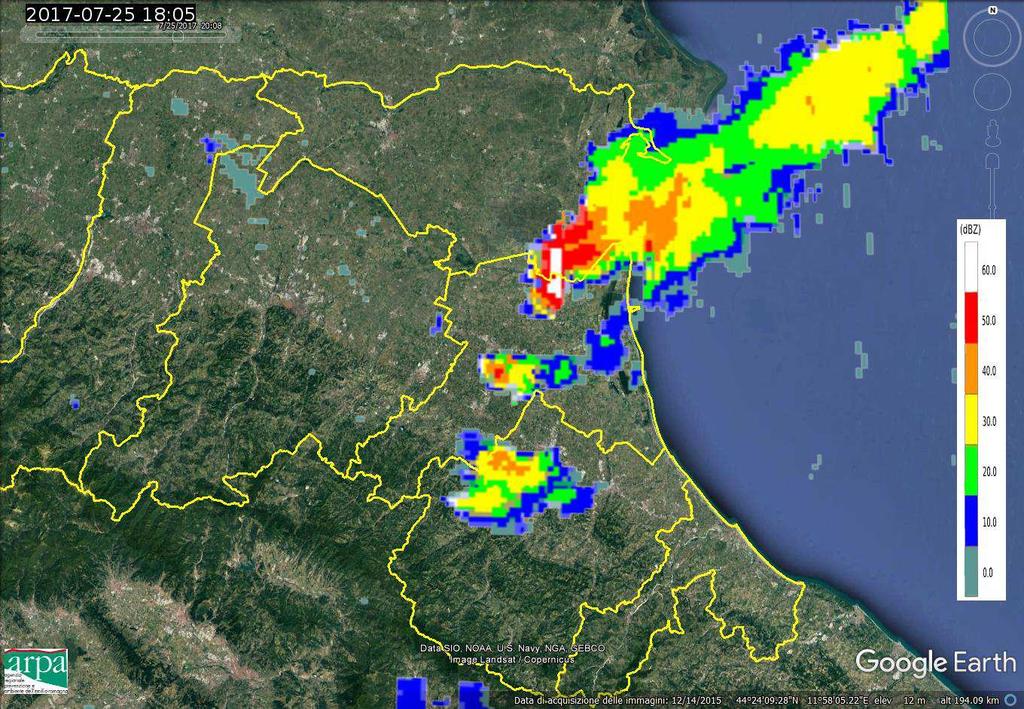 si propagano a sud e attraversano rapidamente, accompagnati