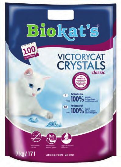 SILICIO Silica gel VictoryCat Crystals classic Lettiera di silicio Potere assorbente eccellente Biodegradabile Silica gel cat litter Excellent absorption power Biodegradable 2,5 Kg VictoryCat