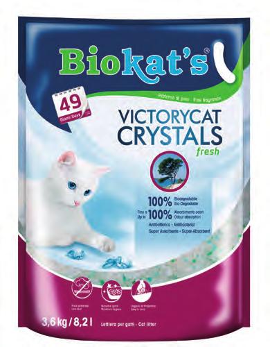 36 4002064 618128 VictoryCat Crystals fresh Lettiera di silicio Potere assorbente eccellente Biodegradabile Con profumo di pino Silica gel cat litter Excellent absorption power Biodegradable With