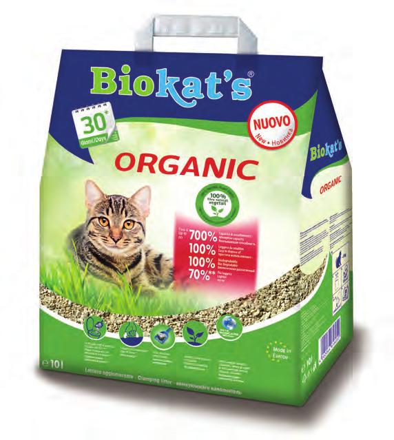 LETTIERA VEGETALE NATURALE Natural vegetal litter Organic 100% fibre naturali 100% facile da smaltire Colore chiaro 100%