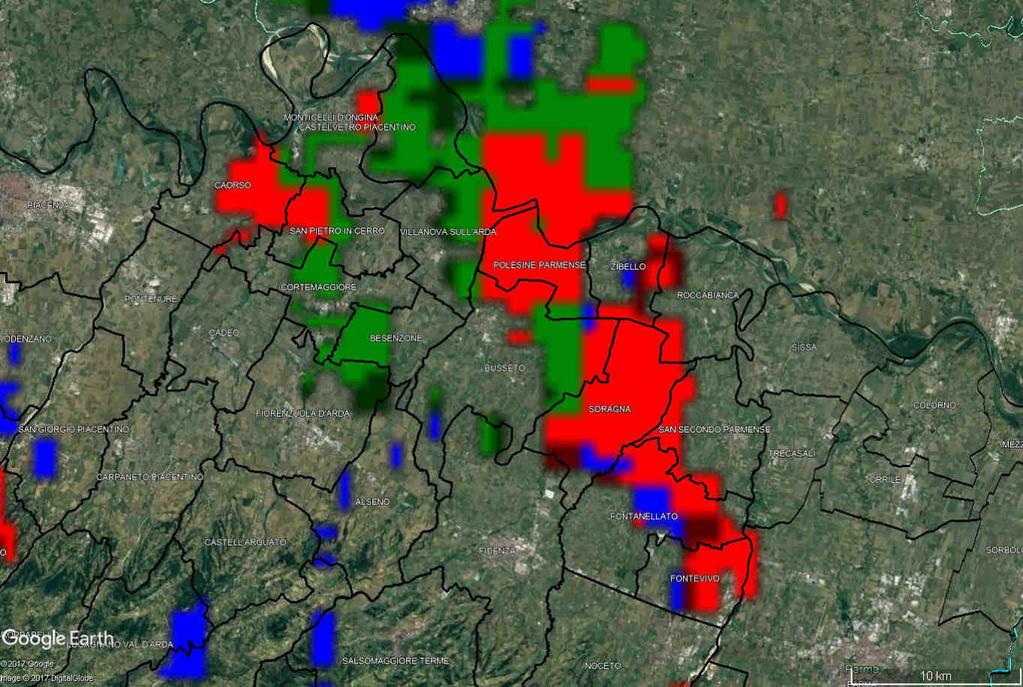 rosso una probabilità superiore al 95%.