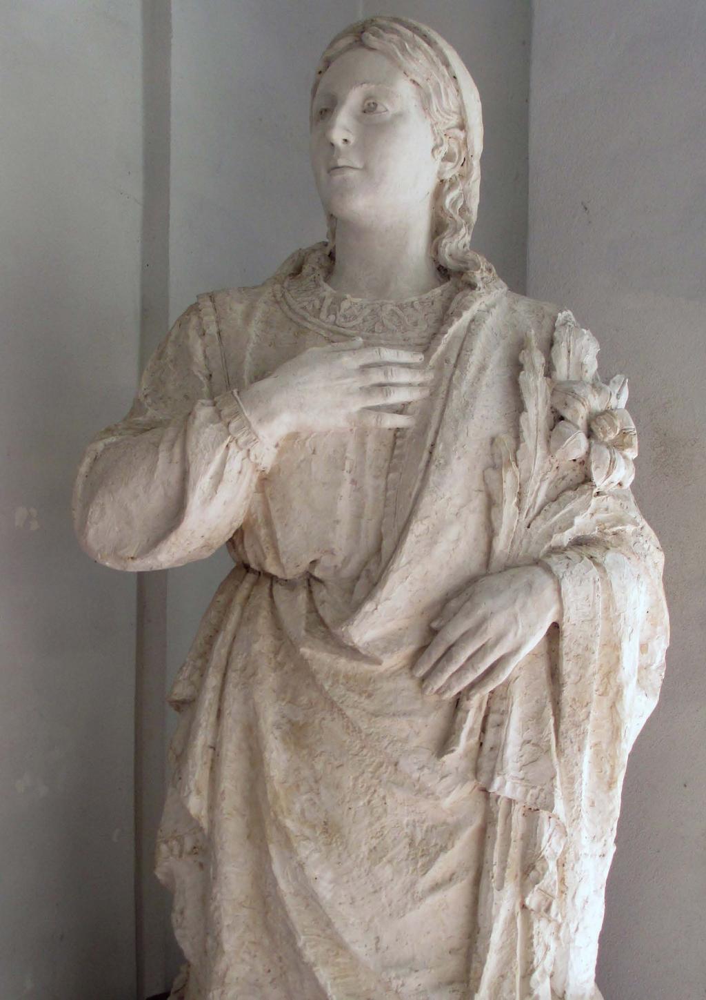 Carmela Adani modello in gesso del busto di S. Costanza, 1959. H. 128 cm.