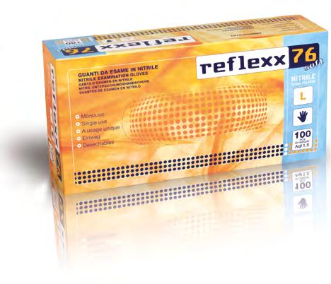 REFLEXX 77 Guanti in nitrile senza polvere 020 REFLEXX 72 Guanti in nitrile senza polvere 021 7,83 costo a conf. da 200 pz.