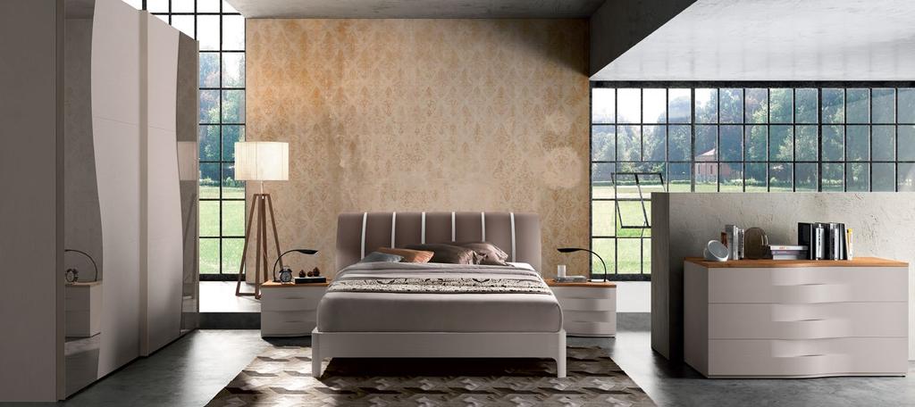 1 surf gruppo cester letto my bed COMP. M80-5.185 surf face esb GESSATO CANAPA, SPECCHIO BRONZO - 2.