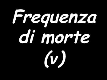 Frequenza di morte in un sistema biologico (I) Qual è l andamento della frequenza di morte in un sistema biologico