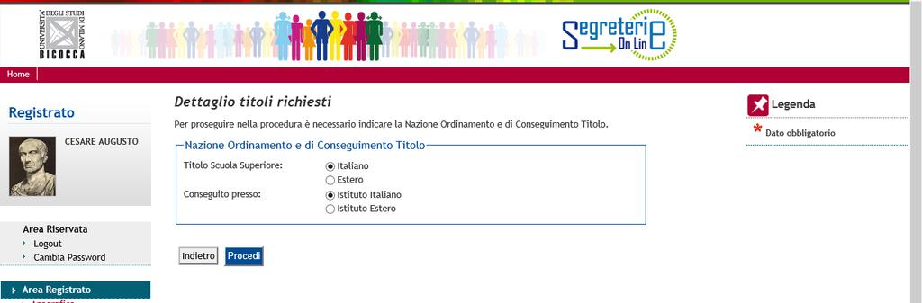 in caso di titolo conseguito all estero leggere attentamente l