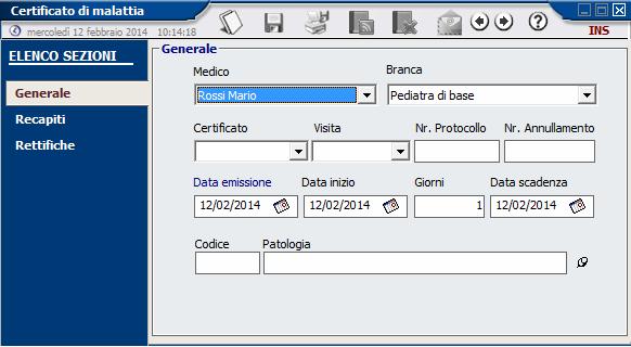 Compilare il certificato e inviare cliccando su Invia/Rettifica certificato o premendo F8 sulla tastiera del pc.