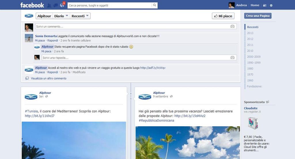 L attacco di Cybercriminali (egiziani) al Gruppo Alpitour su Facebook ha esposto