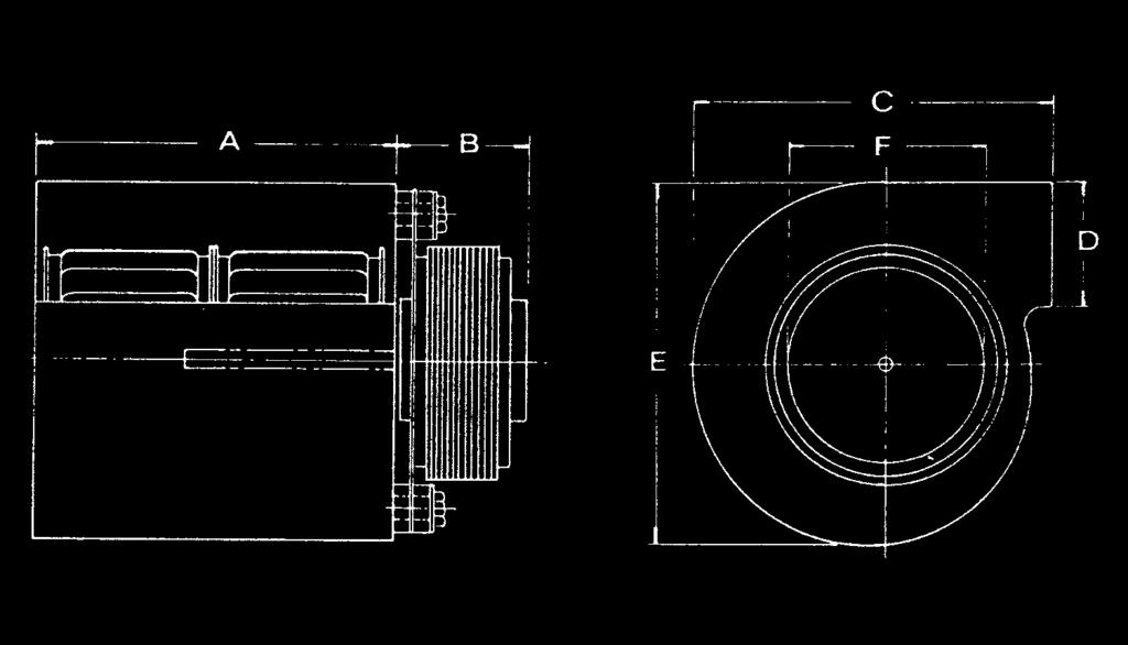 RICAMBI PER STUFE A PELLET E CAMINI ventilatori centrifughi schema velocità: = comune = alta = media nero = bassa Modello Potenza ass.ta W A A B C a E F Portata d aria max. mc/h. COD.