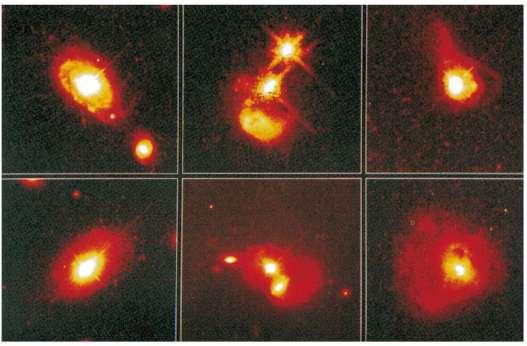 6. Le galassie Immagini di quasar riprese dal Telescopio Spaziale Hubble