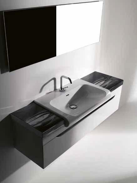 washbasin 60 piano in ceramica 32 cm Arte 2 ceramic counter 32 cm Arte 2 mobile sospeso