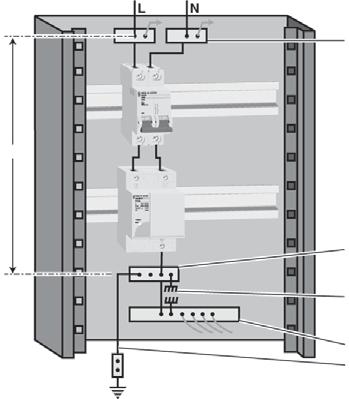 TRC 642 MERLIGERI multi 9 I L/B Guida di installazione SPD per reti di comunicazione Regola dei 5 cm Durante il passaggio della corrente nominale di scarica o della corrente ad impulso nell SPD, tra