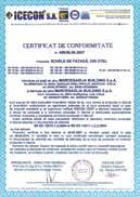 Telai prefabbricati: sistema Tel Dal T5/Uniform ICECON Certificat de conformitate