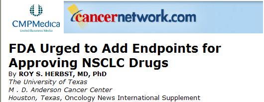 Advanced lung cancer ODAC members recommended 11 to 8 the use of PFS as an endpoint for granting regular approval of a drug for