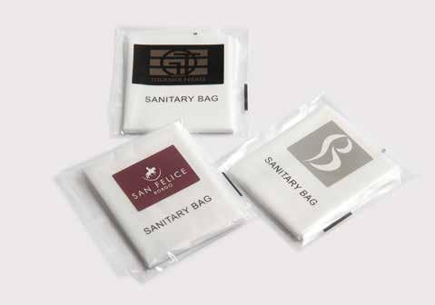 igienico sanitary bag packaging: bustina acetato trasparente transparent acetate sachet etichetta adesiva adhesive label cm 5,5 x 7 2,16" x 2,75"