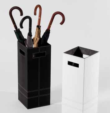 eco-leather umbrella stand colori colours: LBAEMP170 - testa di moro dark brown LBAEMP171 - bianco white cm 21 x