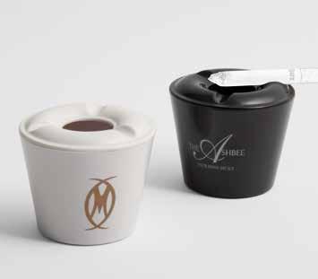 or hot foil printing cm 9,5 x 9,5 3,74" x 3,74" code: LBA805 articolo item: posacenere ashtray