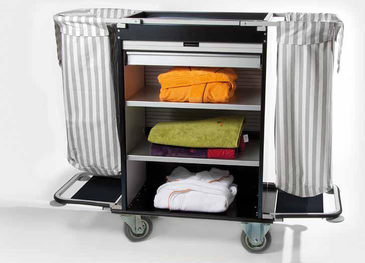 114,64 lb articolo item: carrello biancheria lamiera zincata preverniciata argento silver pre-painted, zinc-coated plate room service trolley aperto