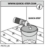 Per una manutenzione moderatamente umida, consigliamo i prodotti per la manutenzione Quick-Step (vedere le istruzioni