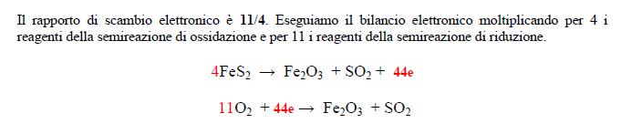 riduzione: Il rapporto di scambio elettronico è uguale a 11/4.