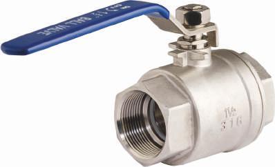 G.T. COMIS Valvole a sfera AISI 316 AISI 316 ball valves VALVOLE A SFERA - AISI 316 VALVOLE A SFERA 2 PEZZI PASSAGGIO TOTALE AISI 316 / AISI 316 FULL PORT TWO PIECES BALL VALVE Questo modello di