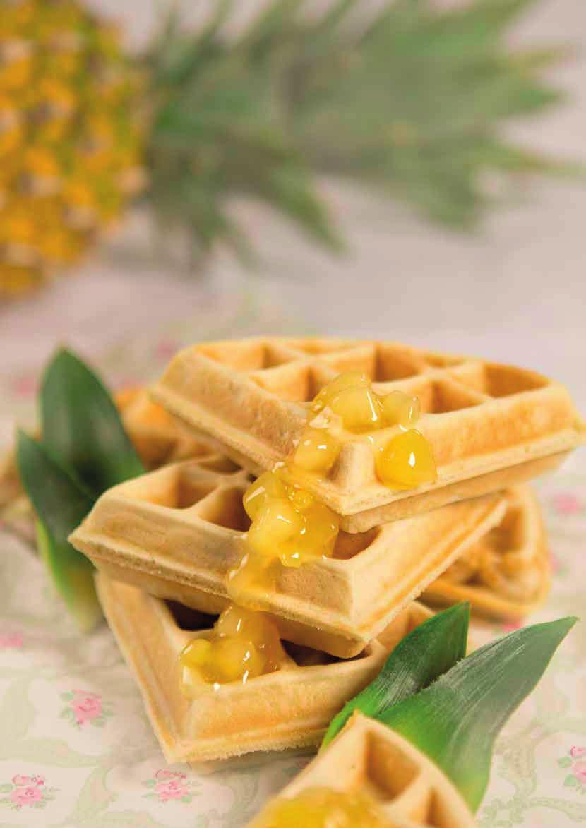 WAFFLE con pastry filling ANANAS Ricetta per waffle 1 kg Mix per Waffles PreGel (Cod.