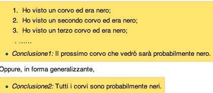 Induzione come "inferenza ampliaova ma solo probabile", laddove la