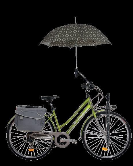 è l accessorio che sostiene l ombrello in caso di pioggia, consentendo al ciclista di ripararsi senza togliere la mano dal manubrio ed evitando così