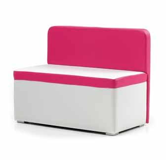 WAITING SEAT FREE Waiting seat - upholstery as per the colour chart Dimensions: cm 180x49x46 - back height cm 35 Weight: kg 20 COD.