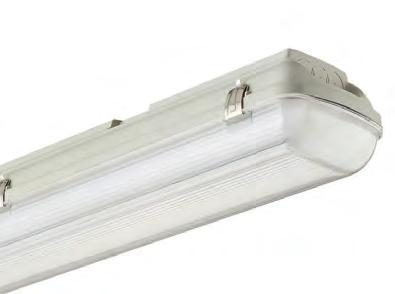 SYLPRF LED STAGNE IK 08 Codice Descrizione Altezza (mm) Gamma di apparecchi stagni a LED IP65 da 662mm, 1265mm e 1565mm, singoli e doppi Corpo e diffusore in policarbonato stabilizzato Corpo robusto