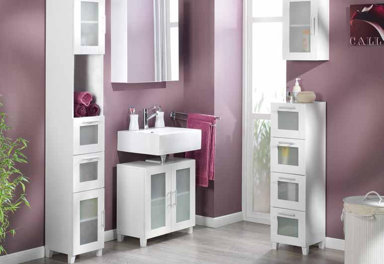 Colorato 17,95-22% 13 95-16% 3 ripiani: H 86 cm 55 95 66 95 Serie bagno «Lisa» MDF, verniciato bianco.