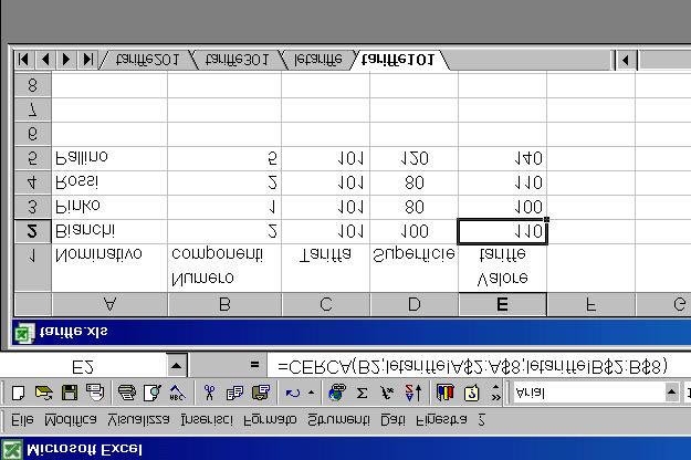 In tariffe101 riporto i il valore della tariffa per numero dei
