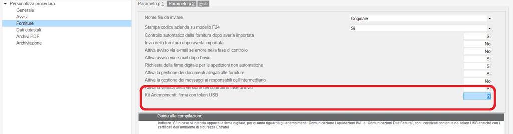 Kit Adempimenti firma con token USB È stata prevista la