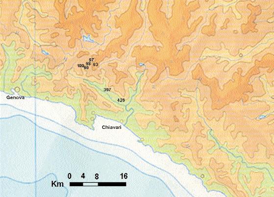 Fig. 2 Localizzazione di siti e reperti sporadici citati nel testo.