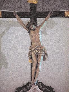 Fig. 3 Anonimo scultore genovese della prima metà del XVIII secolo, Cristo crocifisso. fu fatto riaccomodare et renfrescare per 24 lire 11.