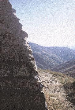 Lavagnola. Scorcio a Sud Est (foto R. Spinetta). seguendo il versante; a tratti il sentiero risulta spesso riccamente vegetato, anche da felci e rovi.