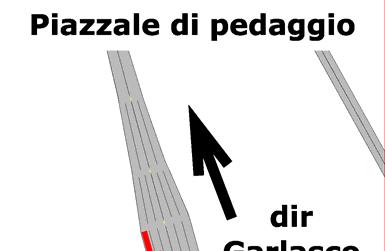 Le velocità medie simulate risultano in linea con i limiti di velocità previsti lungo i rispettivi archi ad esclusione delle tratte a ridosso della barriera di pedaggio ed in prossimità della