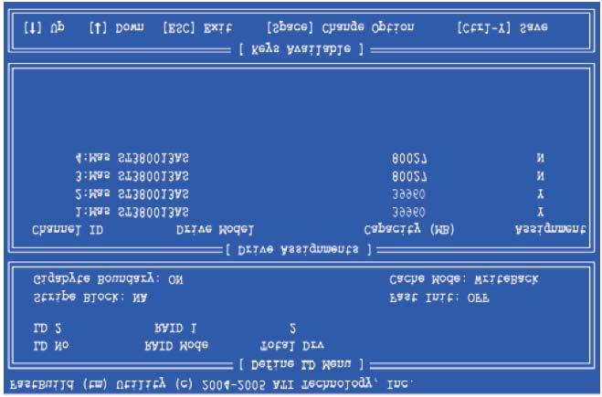 2. Premere i tasti freccia in alto e in basso per selezionare un numero di unità logica disponibile e premere <Invio>. 3. Scegliere il livello RAID e le opzioni per la seconda unità logica.