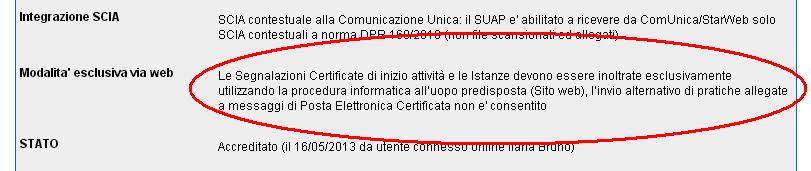 Nuovo flusso operativo di accreditamento dati SUAP