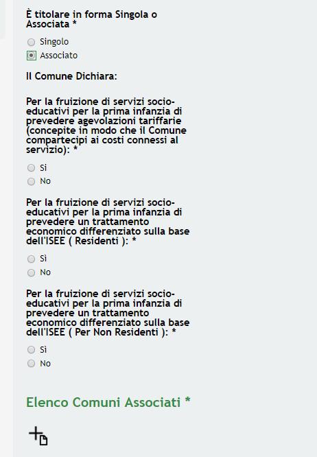 Figura 12 Presentazione domanda in forma associata Nell area