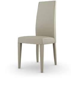 Chair with lacquered wood structure in the same finish as the