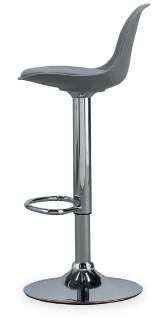 Gas lift stool with chromed metal structure, polypropylene
